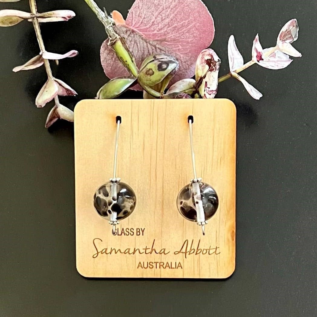 Beautifully Gifted Earrings UP-CYCLED GLASS HOOK DROPS