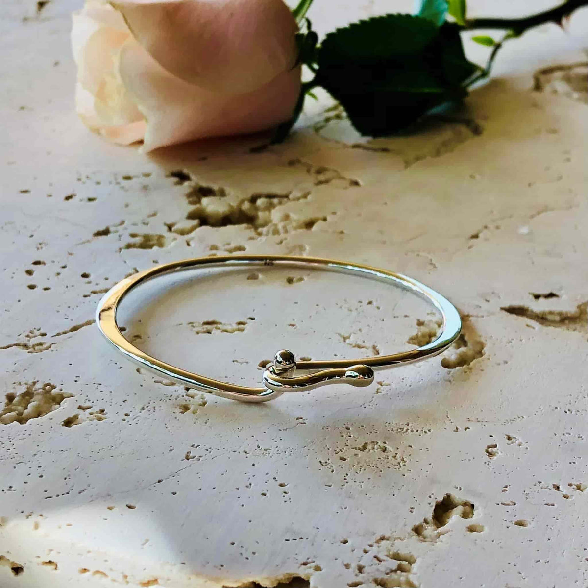 Beautifully Gifted Bangle DIVINE HOOK silver bangle