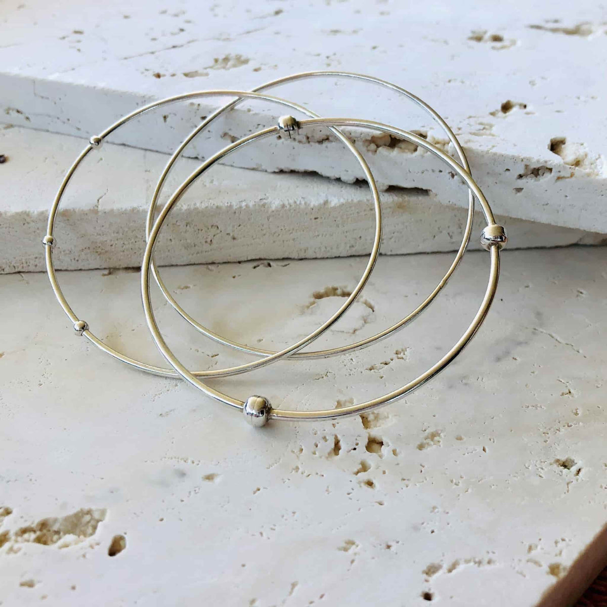 Beautifully Gifted Bangle GALAXY silver bangle