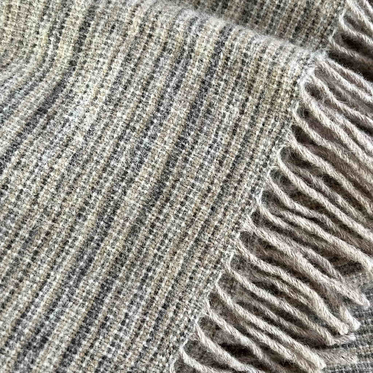Beautifully Gifted Blankets Beige KLIPPAN ALASKA WOOL THROW