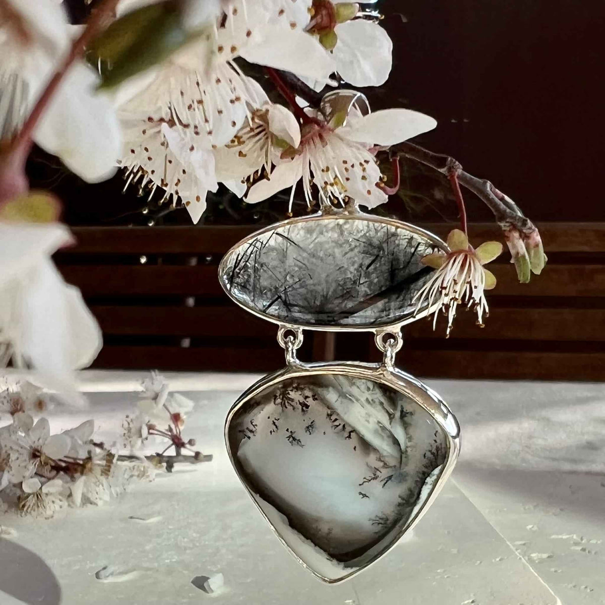 Beautifully Gifted DOUBLE AGATE PENDANT