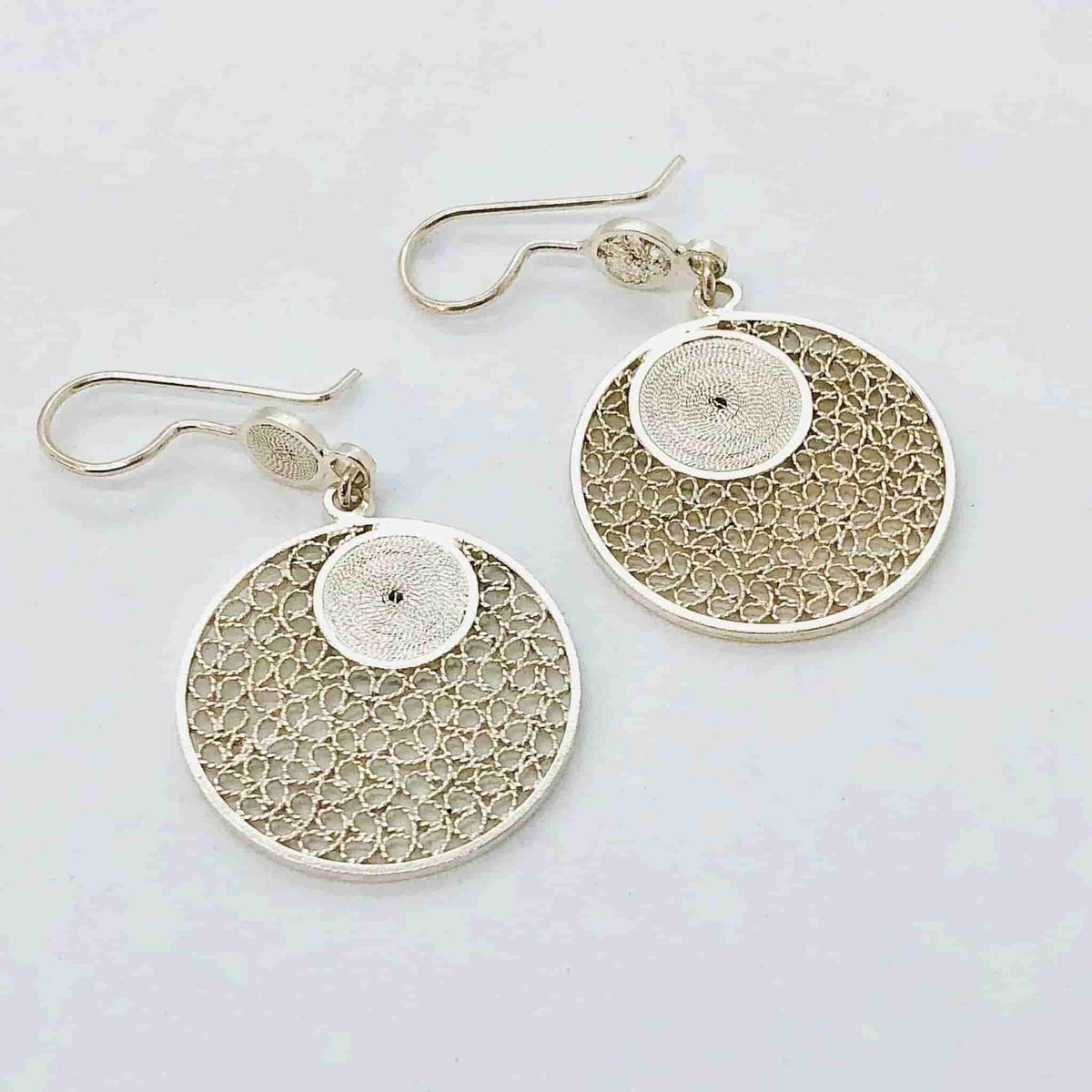 Chirimoya Columbian silver drop earrings