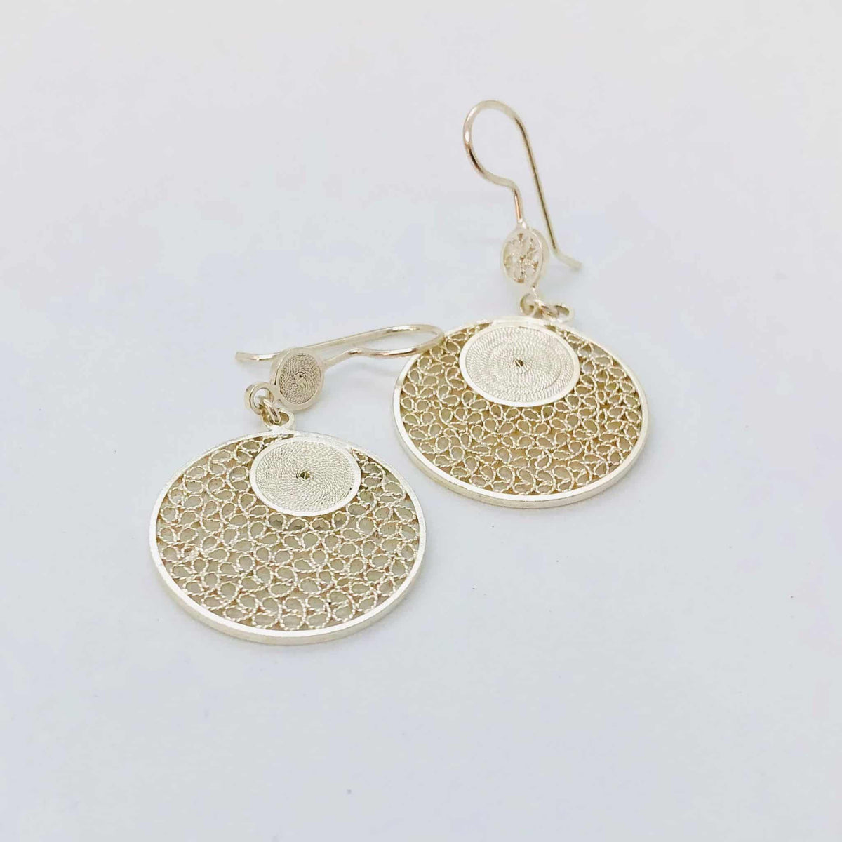 Chirimoya Columbian silver drop earrings