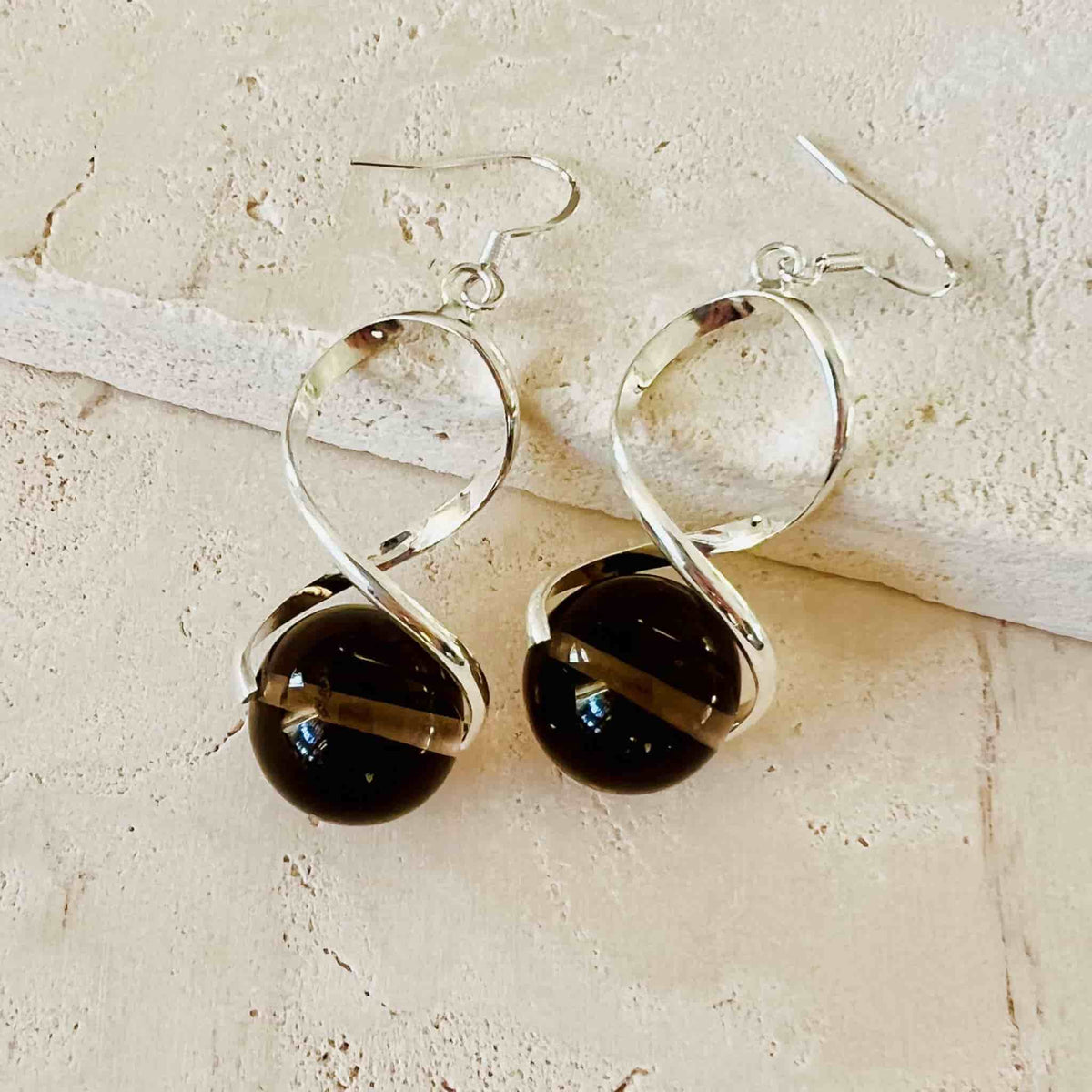 Beautifully Gifted Earrings GLASS TWIST DROP EARRINGS