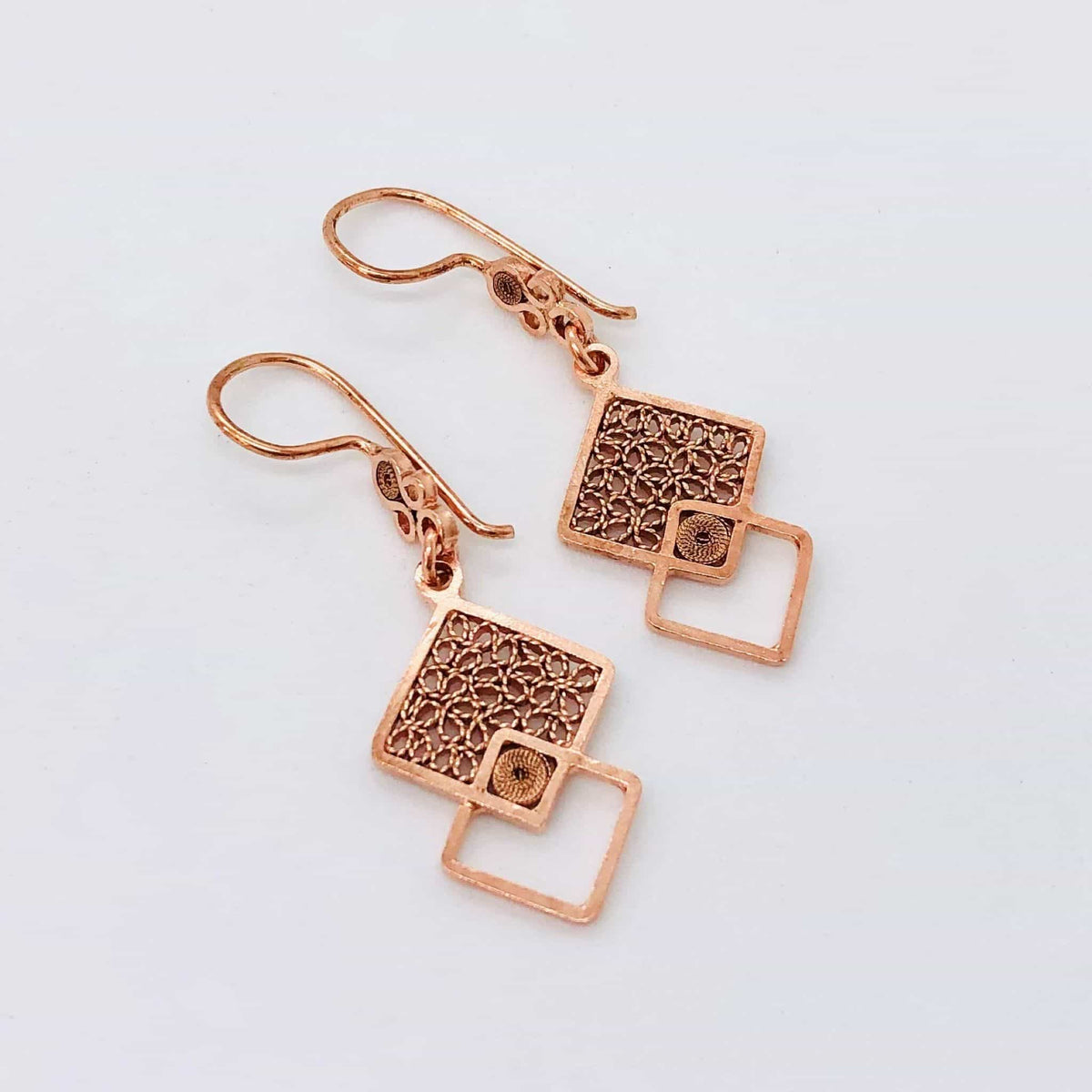 Prasino Rose Gold plated 970 silver earrings from Gaviota