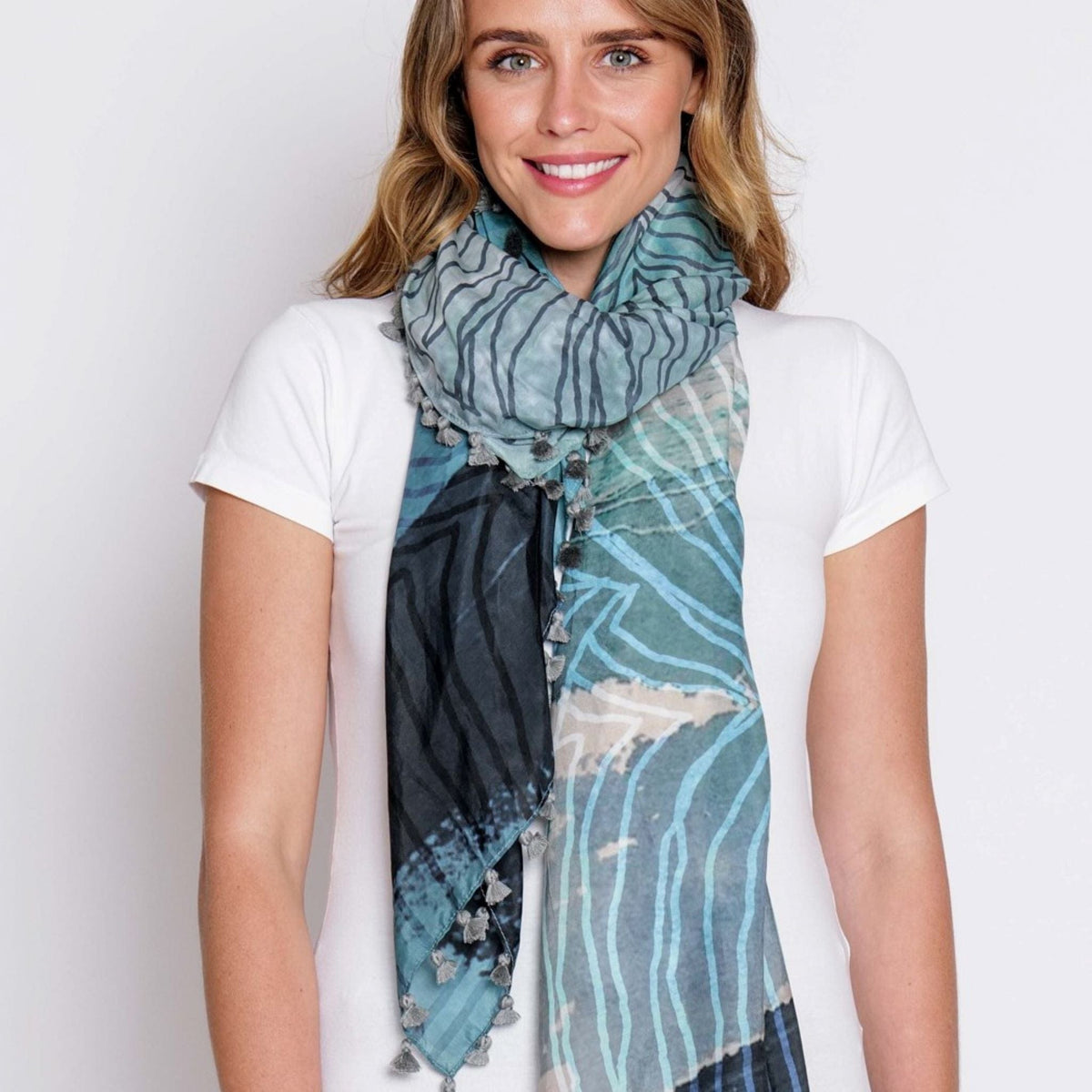 Beautifully Gifted NOON silk cotton scarf