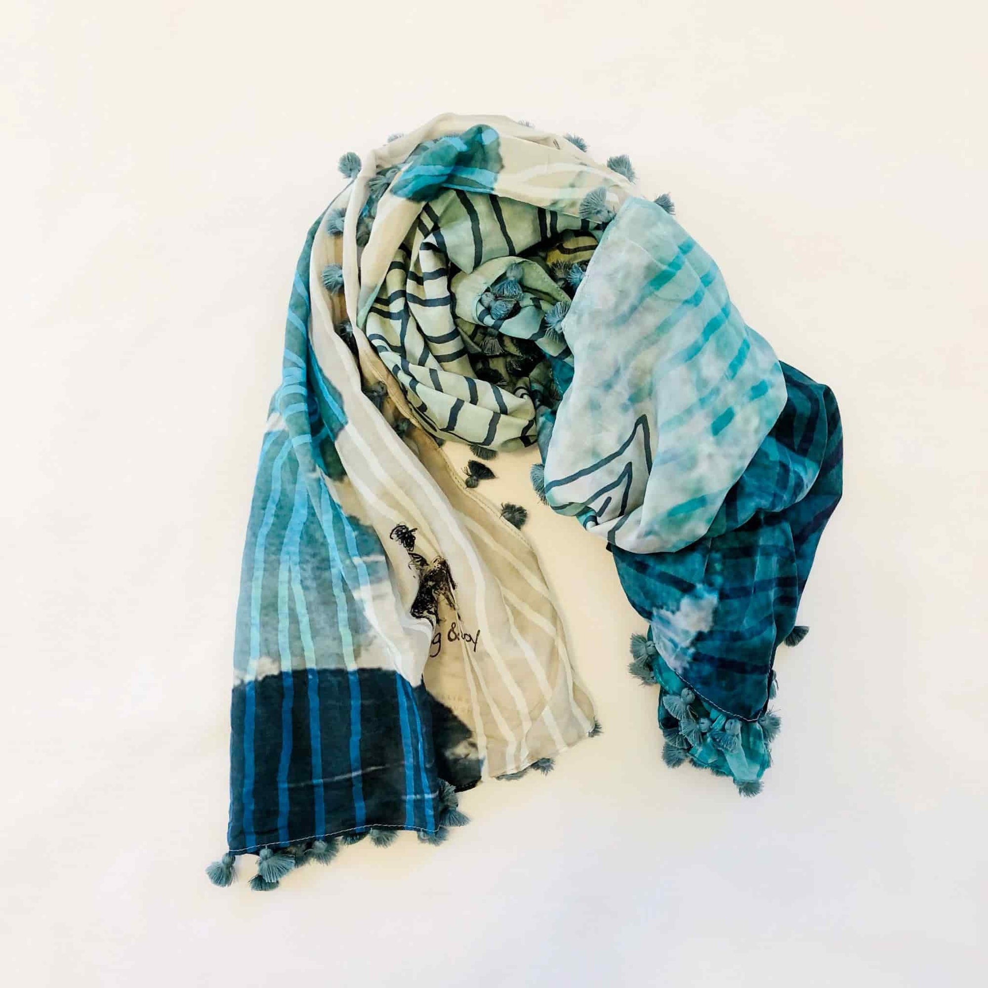 Beautifully Gifted NOON silk cotton scarf