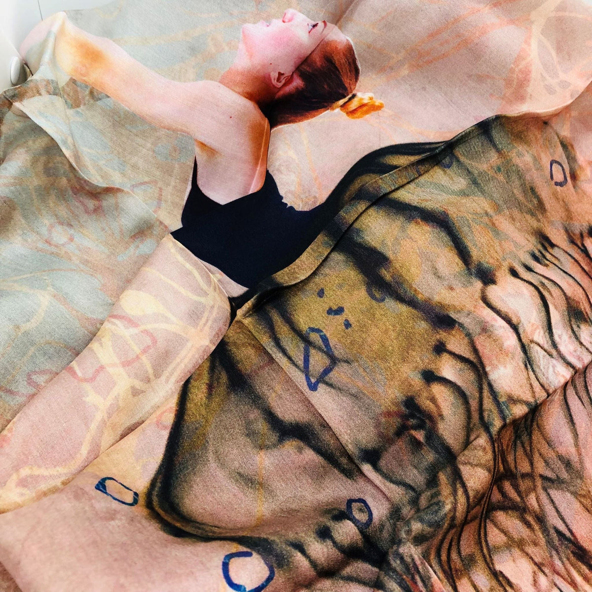 Break Free silk cotton sarong featuring a freed spirit.