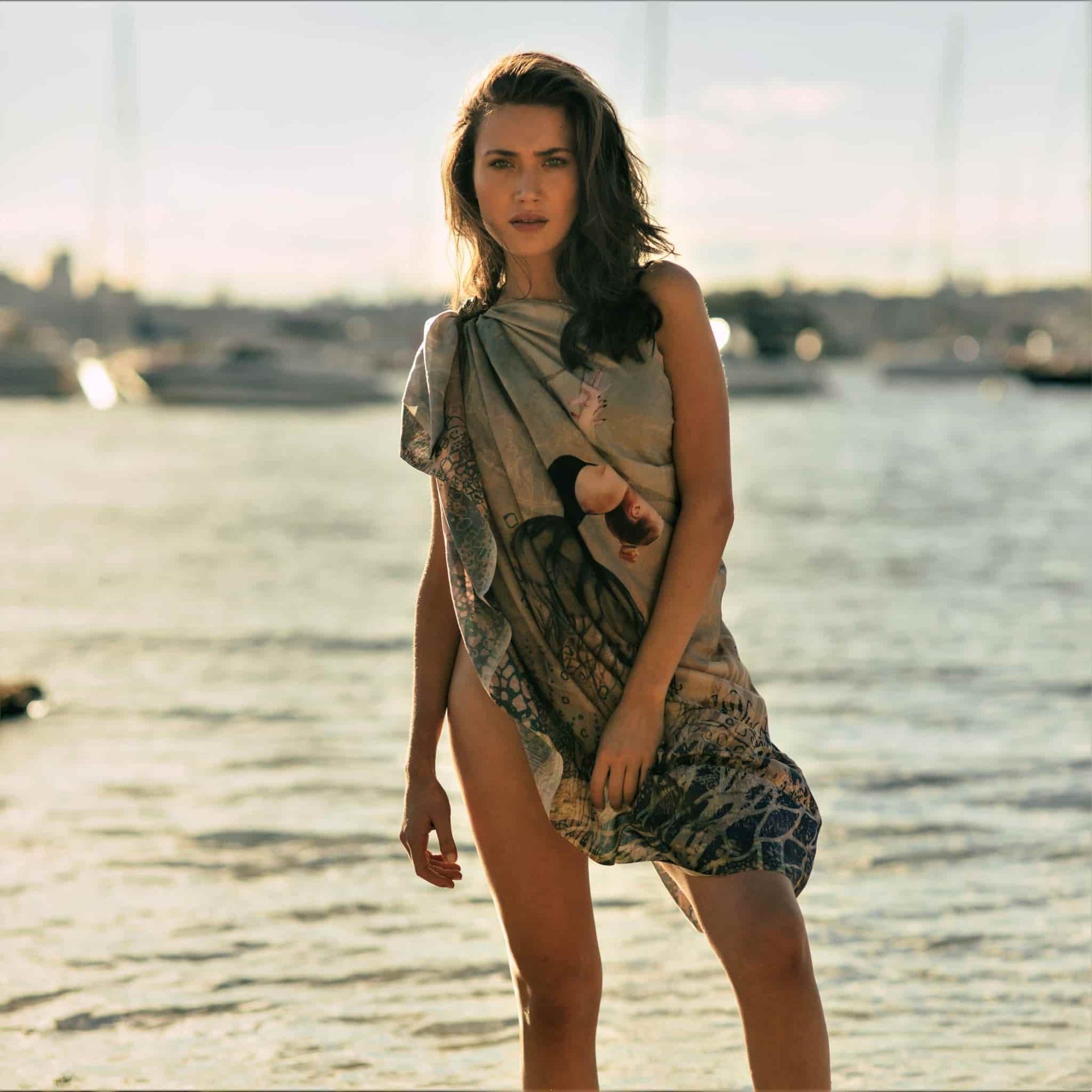 Break Free silk cotton sarong featuring a freed spirit.