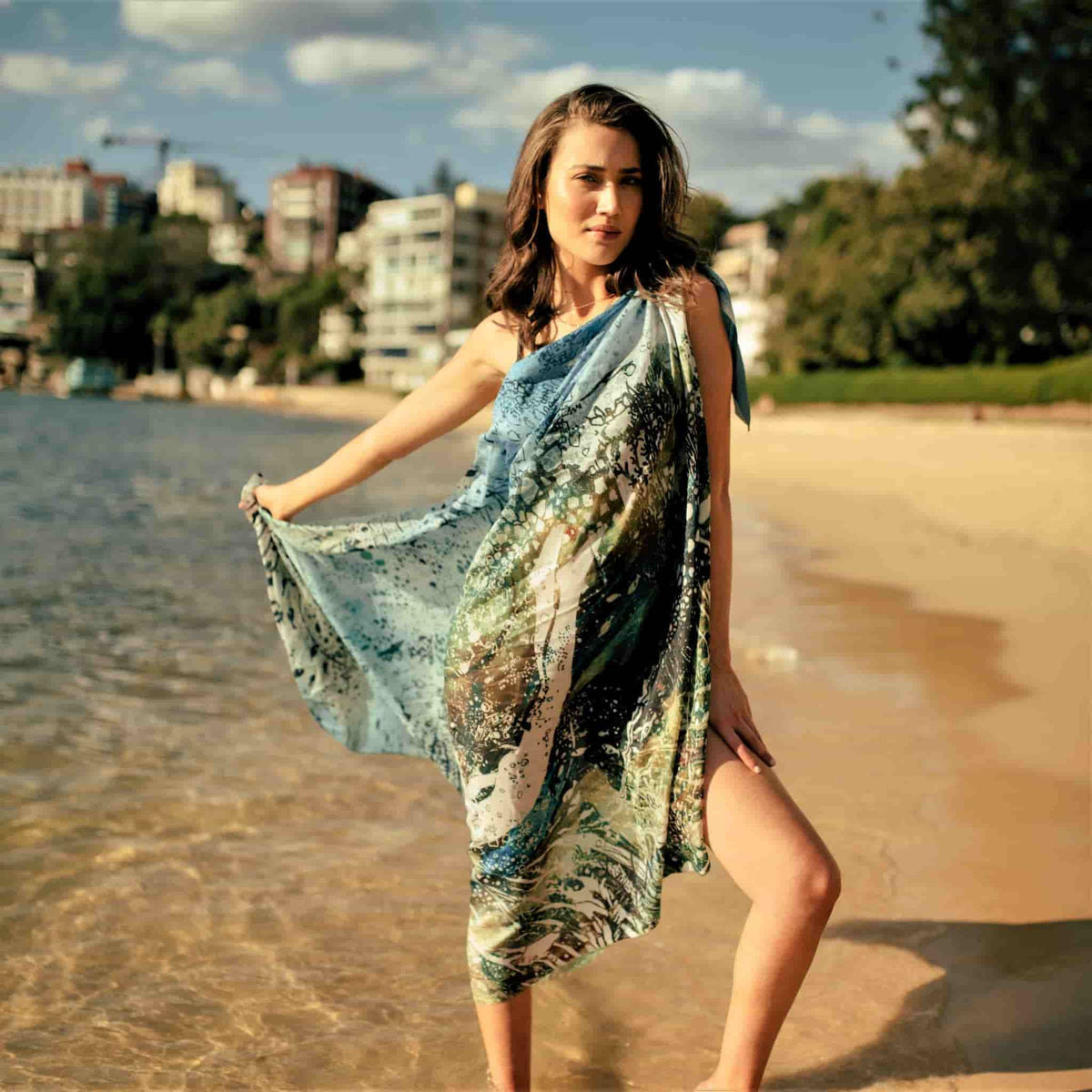 Beautifully Gifted Sarong THE SWIM silk cotton Sarong