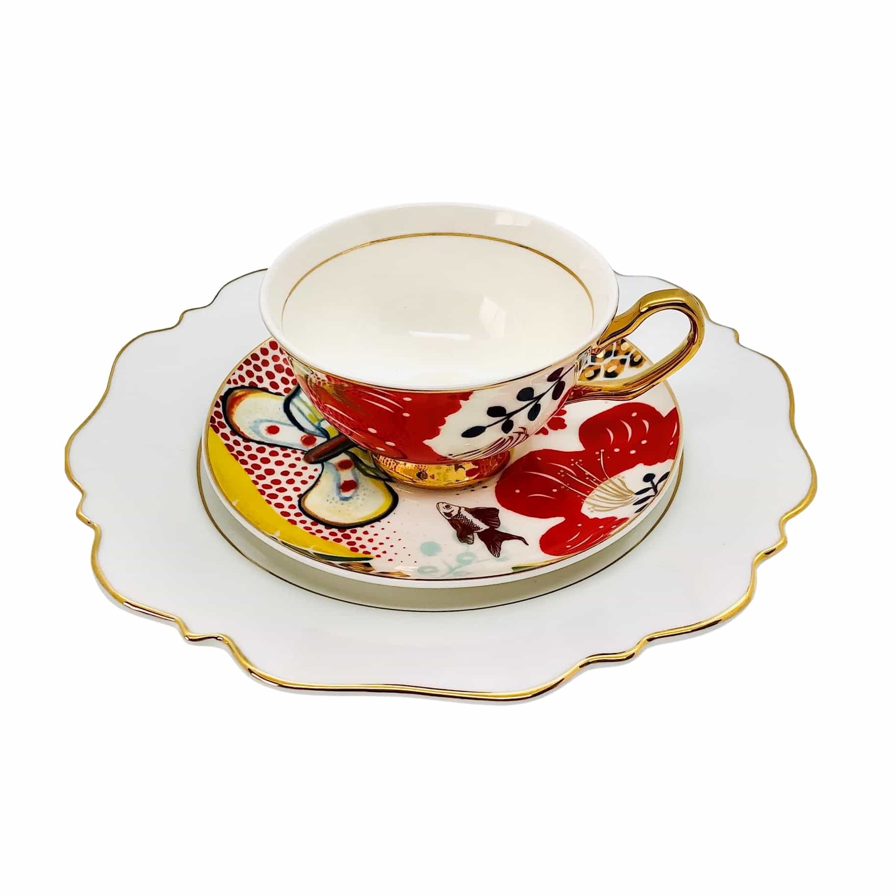 Beautifully Gifted TEAWARE BUTTERFLY TEACUP and SAUCER-250ML